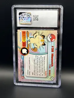 CGC 8.5 Meowth Topps 2000 Chrome Series 1 52 Chrome Pokemon Card STRONG - Image 2