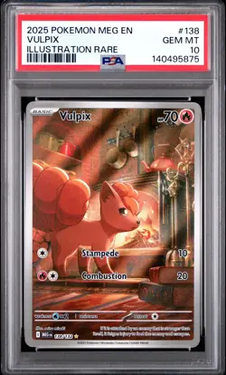 PSA 10 Vulpix 138/132 Illustration Rare ME01 Mega Evolution English Pokemon - Image 1