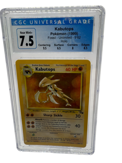 Pokemon, Kabutops, Fossil, Unlimited, Holo, 9/62, Graded 7.5 with CGC - Image 1