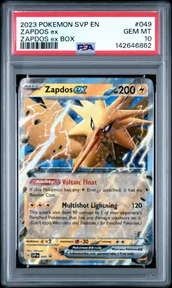 (PSA 10) Pokemon: S&V 151 - Zapdos ex #SVP049 [Zapdos ex Box Promo] - Image 1