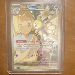 Pokemon TCG Lillie's Ribombee Holo Illustration Rare Sv09 164/159 - Image 1