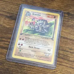 Graveler 37/62 Uncommon 1st Edition Fossil Pokemon TCG WoTC Vintage LP - Image 3