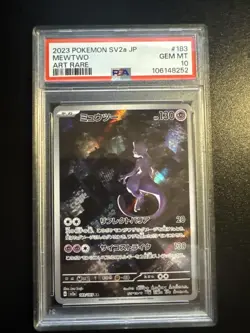 Mewtwo 183/165 Japanese Full Art Rare Pokemon 2023 PSA 10 Gem Mint - Image 1