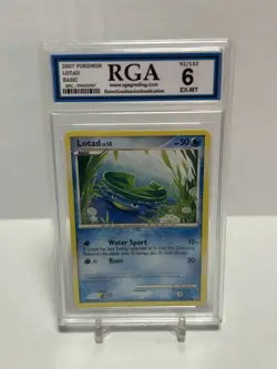 🌿 2007 Pokemon Lotad #92/132 RGA 6 EX-MT Slab - Image 1