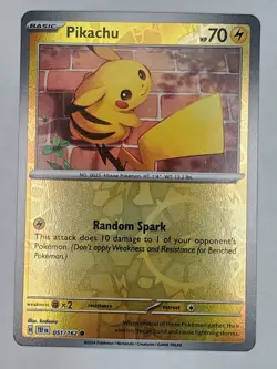 Pikachu 051/162 Reverse Holo Common SV05: Temporal Forces NM English Pokemon - Image 1