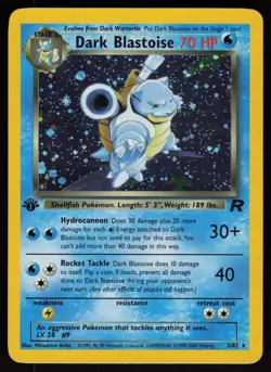 Dark Blastoise 3/82 Rare Team Rocket Holo 1st Edition Pokemon - Image 1