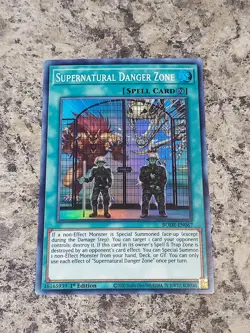 Supernatural Danger Zone BODE-EN067 Yugioh! Yu Gi Oh! Foil Holo Super Rare Nice! - Image 1
