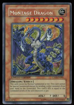 Montage Dragon CT05-ENS01 Secret Rare Collectible Tins Exclusive 2008 Yu-Gi-Oh - Image 1