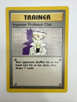 Imposter Professor Oak 73/102 Base Set Regular Rare Vintage Pokemon Card - Image 3