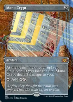 MTG English Borderless Mana Crypt NM Foil Double Masters - Image 1