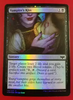 1x Vampire's Kiss | FOIL | Innistrad Crimson Vow | MTG Magic Cards - Image 1