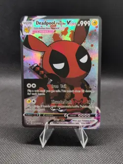 Pikachu Deadpool Cosplay Cute Doujin ACG HOLO Card - Near Mint C. - Image 1