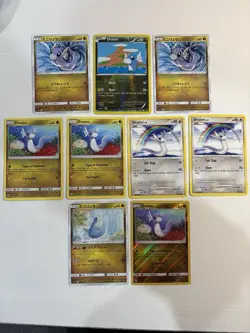Pokemon TCG Dratini 9 Card Lot Holo & Regular Basic English & Japanese Mix - Image 1