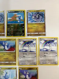 Pokemon TCG Dratini 9 Card Lot Holo & Regular Basic English & Japanese Mix - Image 3
