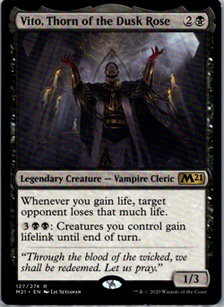 Vito, Thorn of the Dusk Rose from Core Set 2021, #127 in LP condition 2021 - Image 1