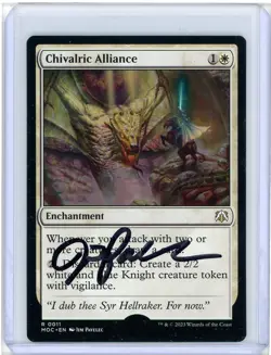 Chivalric Alliance March of the Machine Commander Rare Signed Artist Proof MTG - Image 1