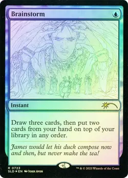 MTG - Brainstorm - Sketch Foil - Secret Lair - Magic the Gathering - Image 1
