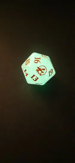 Dice - MTG - Oversized Spindown D20 Innistrad: Midnight Hunt Glow-in-the-dark - Image 1