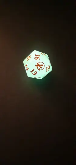 Dice - MTG - Oversized Spindown D20 Innistrad: Midnight Hunt Glow-in-the-dark - Image 2