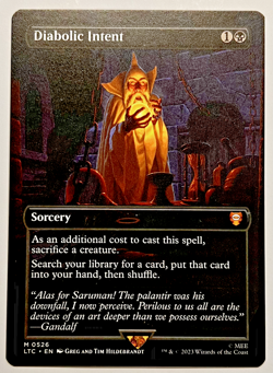 MTG Diabolic Intent (Borderless) Commander: The Lord of the Rings Regular MINT - Image 1