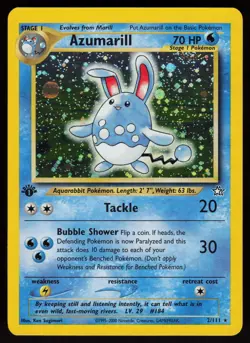Azumarill 2/111 Rare Neo Genesis Holo 1st Edition Pokemon - Image 1