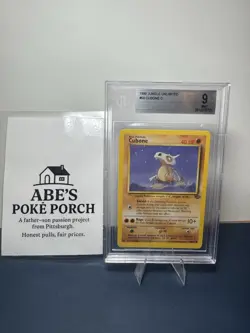 Pokemon TCG Cubone Jungle Card 50/64 Unlimited Common BGC 9 - Image 1