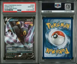 2021 Pokemon SWSH Evolving Skies Umbreon V 094/203 PSA 10 Gem Mint - Image 1