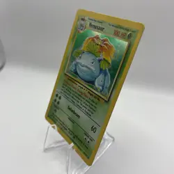 Pokemon TCG Venusaur 15/102 Base Set Unlimited Holo Rare Vintage HP DMG - Image 3