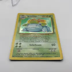 Pokemon TCG Venusaur 15/102 Base Set Unlimited Holo Rare Vintage HP DMG - Image 5