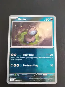 Deino 065/086 -(Master Ball Pattern) Reverse Holo Pokemon TCG White Flare NM - Image 1