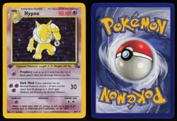 Hypno 8/62 Rare Fossil Holo 1st Edition Pokemon - Image 3