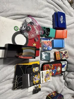 Pokemon Accessories Deck Boxes Dice Coins Sleeves League Badges Binders MixedLot - Image 1