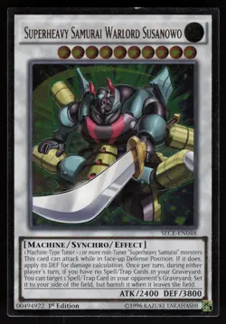 Superheavy Samurai Warlord Susanowo SECE-EN048 Ultimate Rare 1st Edition Yugioh - Image 1