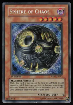 Sphere of Chaos RGBT-EN093 Secret Rare Raging Battle 1st Edition Yu-Gi-Oh - Image 1