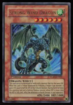 Strong Wind Dragon RGBT-EN003 Ultra Rare Raging Battle 1st Edition Yu-Gi-Oh - Image 1