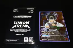 Union Arena Yu Yu Hakusho Hiei Winner Foil Promo + Sealed Box Promotion Pack - Image 1