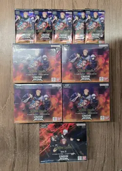 4x Union Arena Jujutsu Kaisen Vol 1 Booster Box & 1x Vol 2 Box + 5 Packs SEALED - Image 1