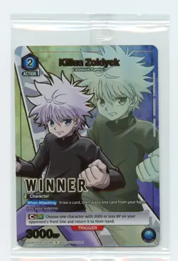 Killua Zoldyck (018) (Winner) Rare Union Arena Promo Card UEPR/HTR-1-018 Sealed - Image 1