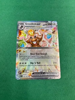 Greedent ex 179/197 Obsidian Flames Double Rare Holo Pokemon Card NM - Image 1