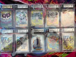 Pokemon 10x Graded Card Lot Beckett All SARs Lot #45 - Image 1