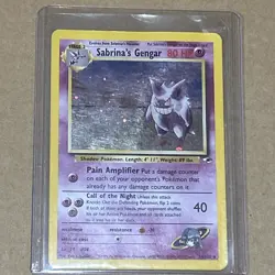 Pokemon TCG Sabrina's Gengar Gym Challenge Holo 14/132 Damaged Condition Card - Image 1
