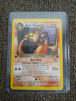 Pokemon Dark Charizard TCG Holo Rare Card 4/82 First Edition, Lightly Played - Image 1