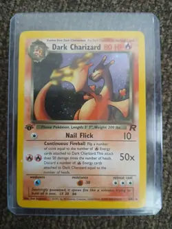 Pokemon Dark Charizard TCG Holo Rare Card 4/82 First Edition, Lightly Played - Image 4