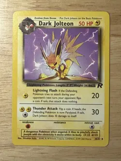 Dark Jolteon 38/82 Team Rocket Pokemon TCG Card - Image 1