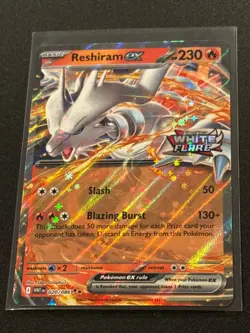 Pokemon Reshiram EX White Flare Stamped Promo Card NM - Image 1