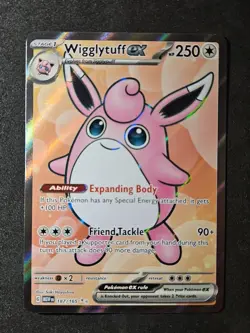 Wigglytuff ex 187/165 Pokemon Card 151 Ultra Rare Pokemon TCG (1A) - Image 1