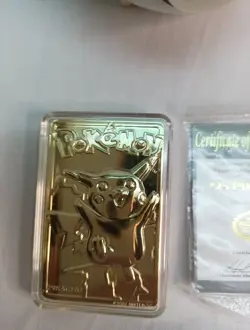 Vintage Pokemon 1999 23 K Gold Plated Card Pikachu Authentic From Burger King - Image 2