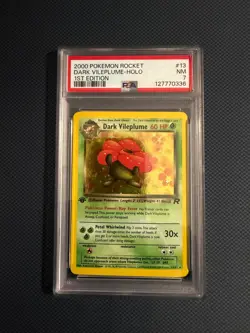 PSA 7 NM Holo 1st Edition Dark Vileplume 13/82 Team Rocket Set Pokemon Card - Image 1