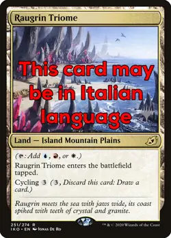 MTG RAUGRIN TRIOME EXC - TRIOMA DI RAUGRIN - IKO PP - MAGIC - Image 1