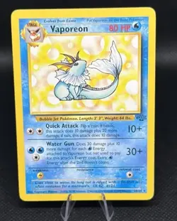 Pokemon Vaporeon 28/64 Jungle Rare Non Holo WOTC 1999-2000 LP/MP - Image 1